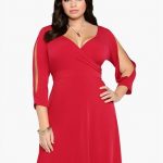 25 Große größen Kleid Ideen für Hochzeitsgäste – Rotes kurzes Wickelkleid